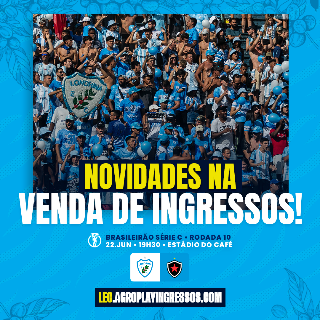 Estão abertas as vendas de ingressos para Londrina e Botafogo-PB