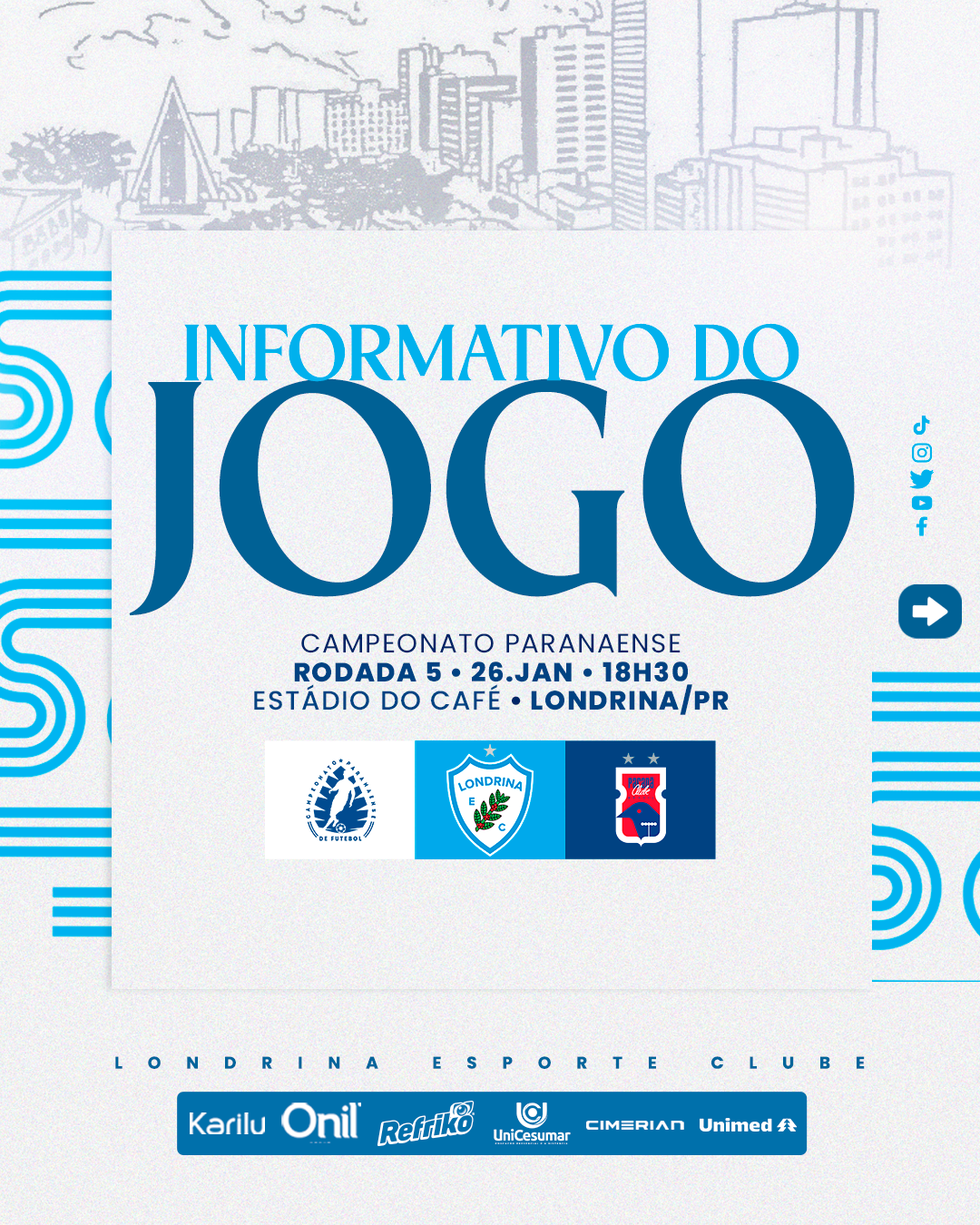 Londrina x Paraná Clube: Estão abertas as vendas de ingressos