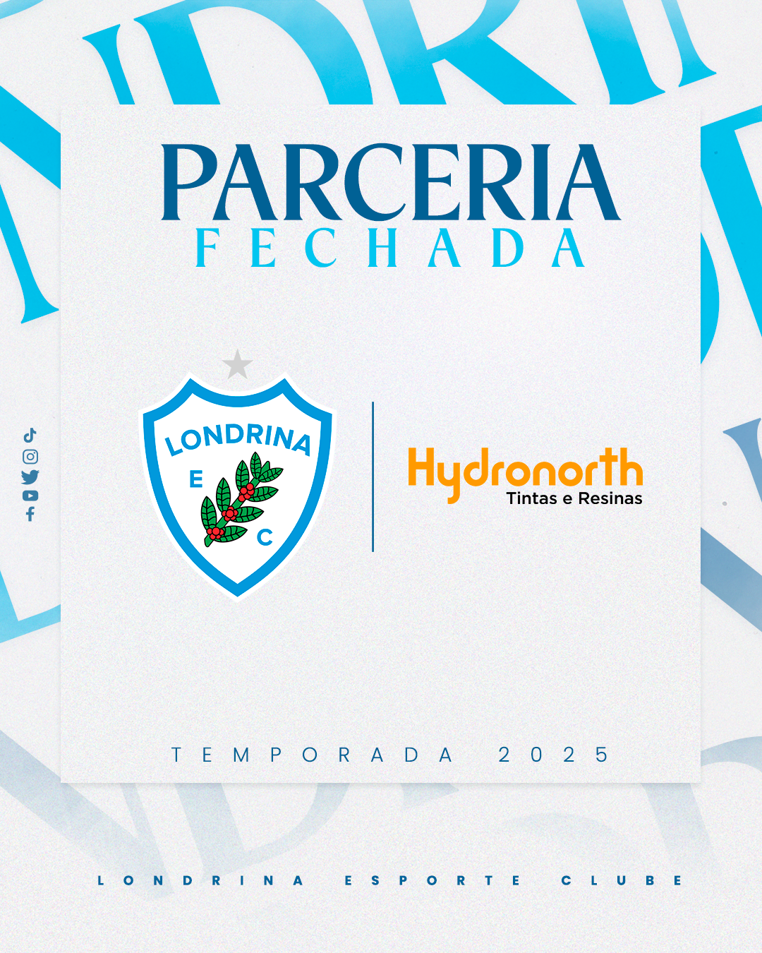 Hydronorth e Londrina Esporte Clube firmam parceria para a temporada 2025