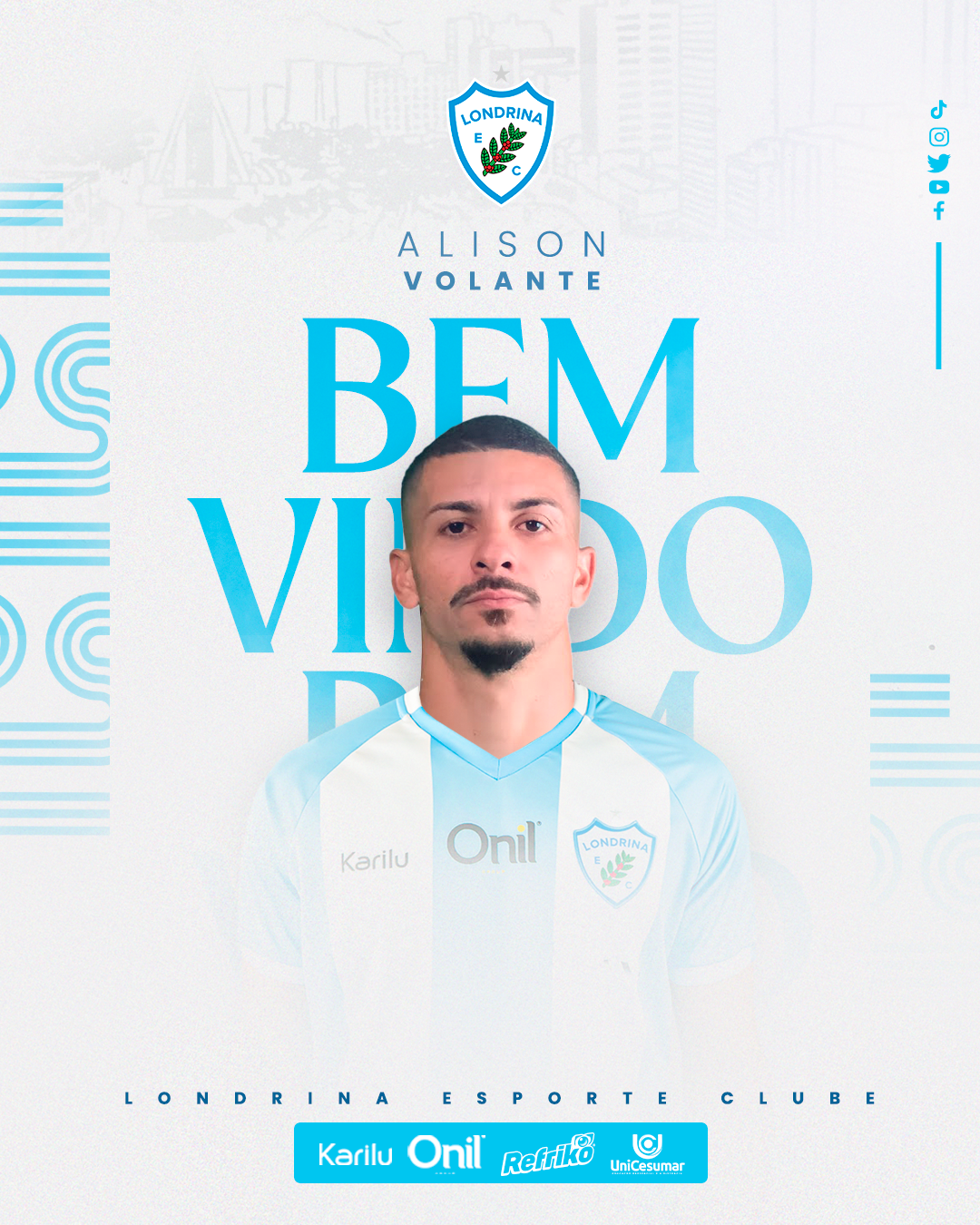 Alison é o novo reforço do Tubarão