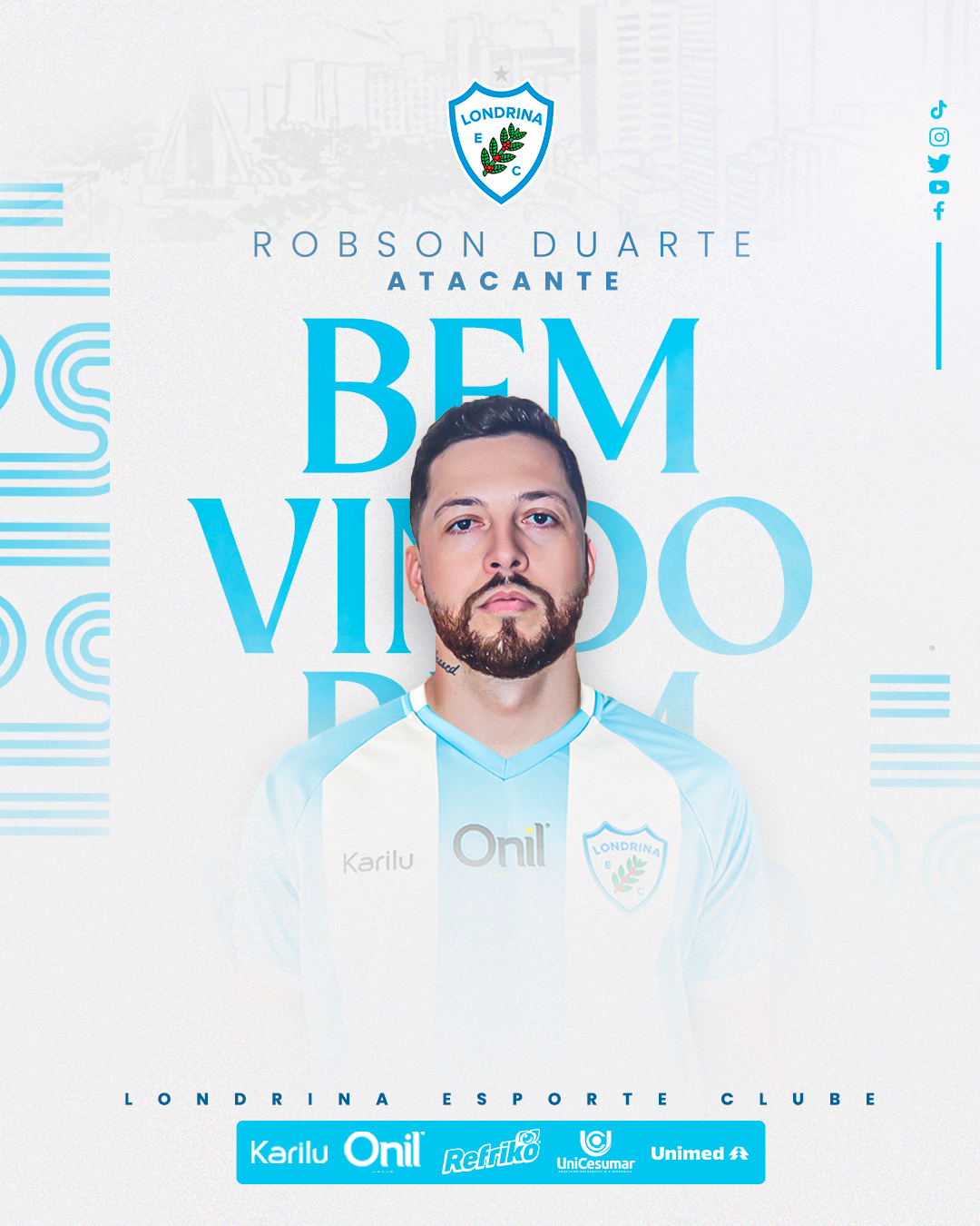 Robson Duarte é o novo reforço do Tubarão