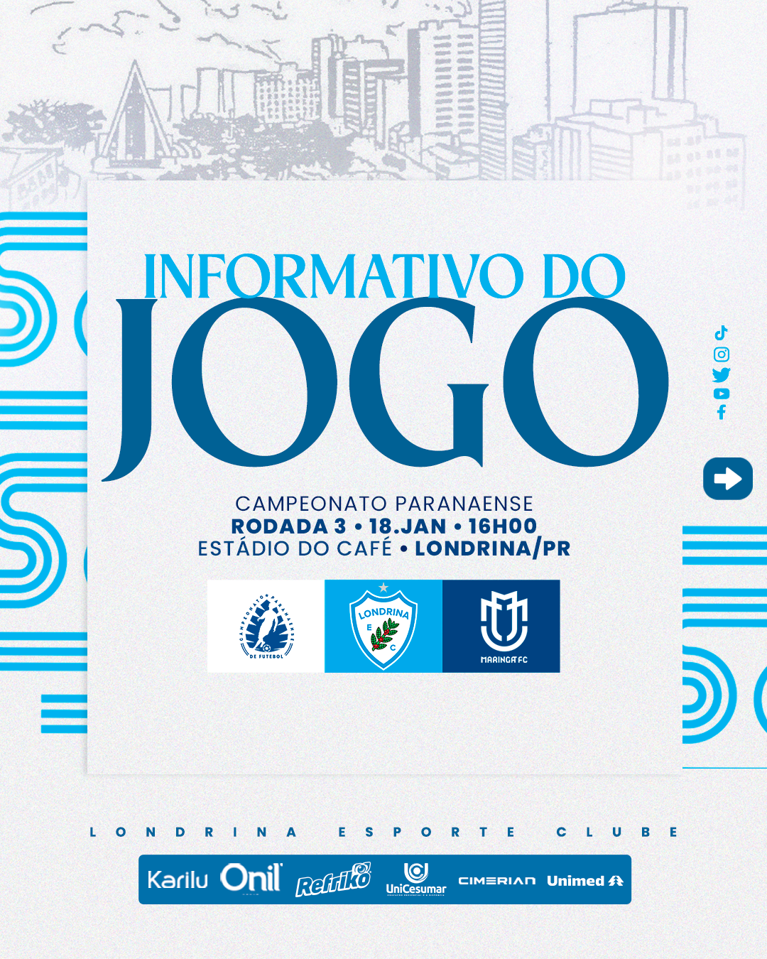 Londrina x Maringá FC: Estão abertas as vendas de ingressos