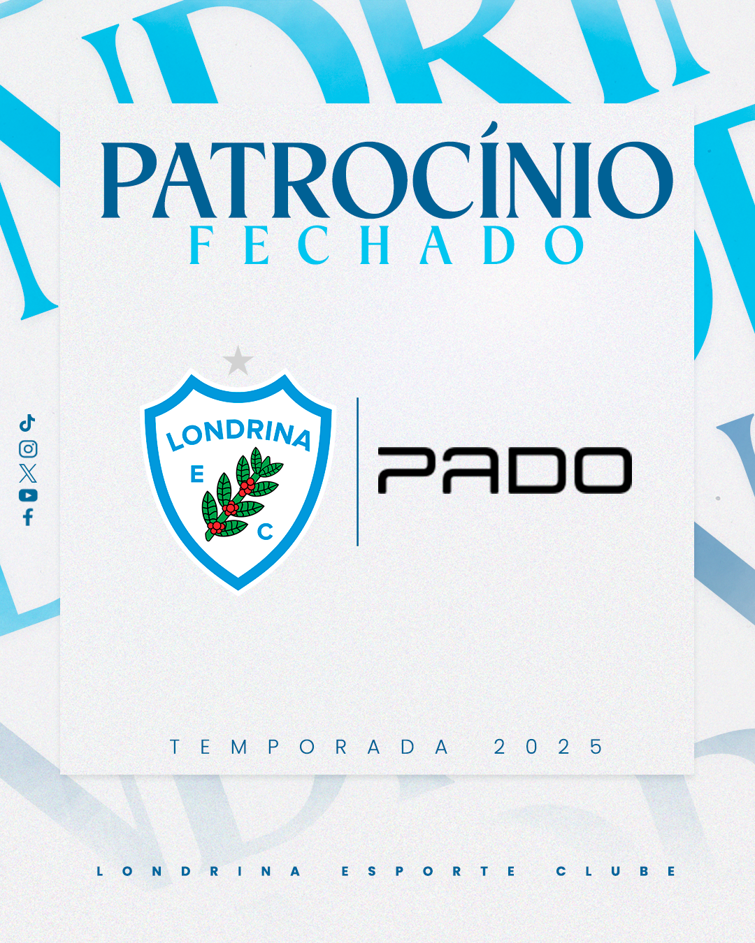 Londrina Esporte Clube SAF e PADO firmam parceria com compromisso com o esporte e a comunidade