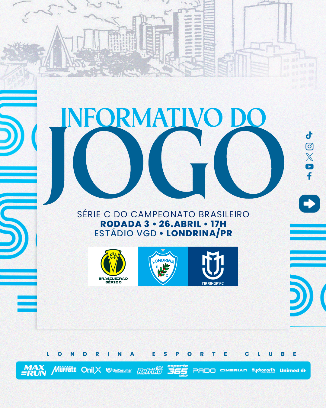Pro VGD pulsar! Estão abertas as vendas de ingressos para Londrina e Maringá FC