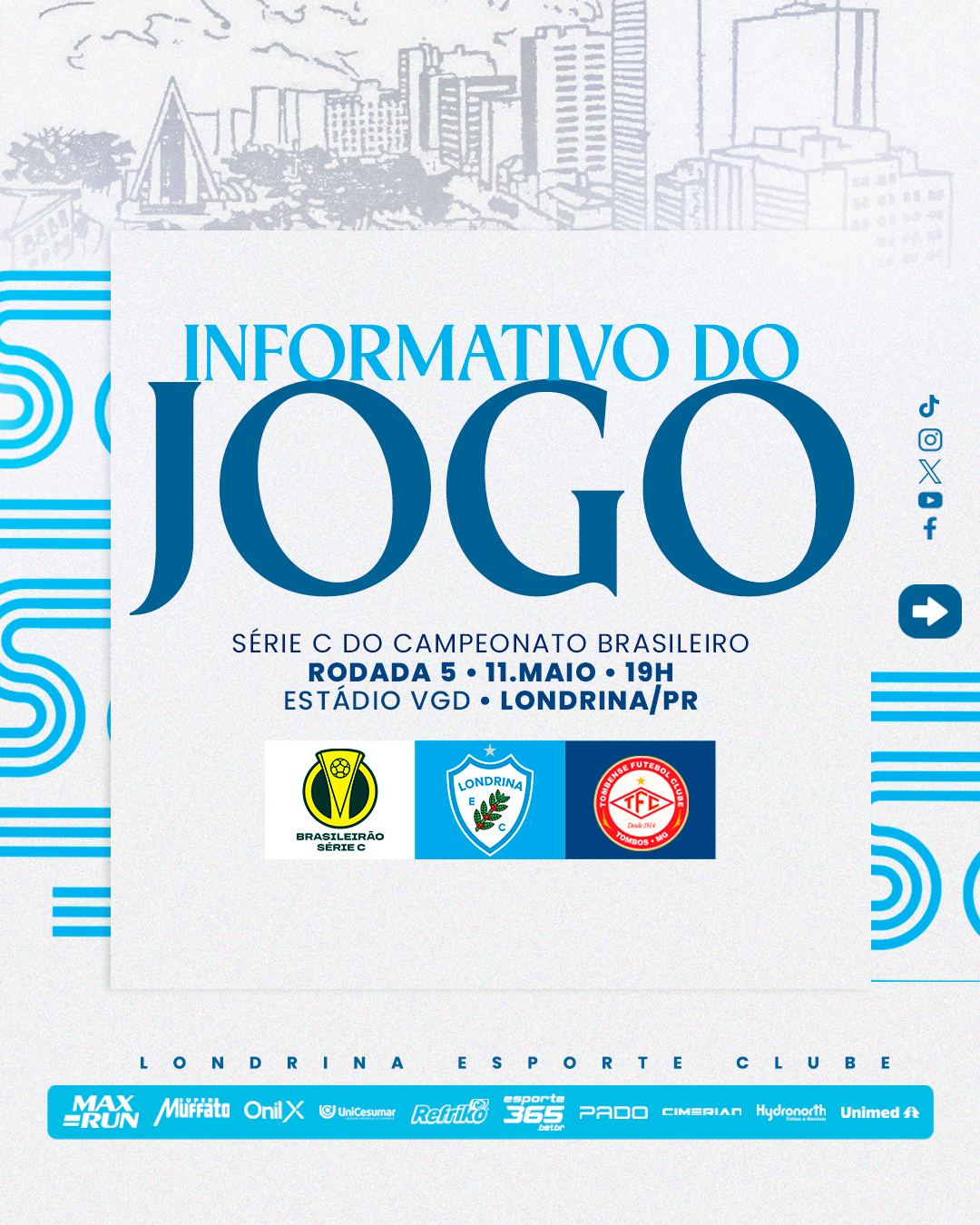 Bora pro VGD! Estão abertas as vendas de ingressos para Londrina e Tombense