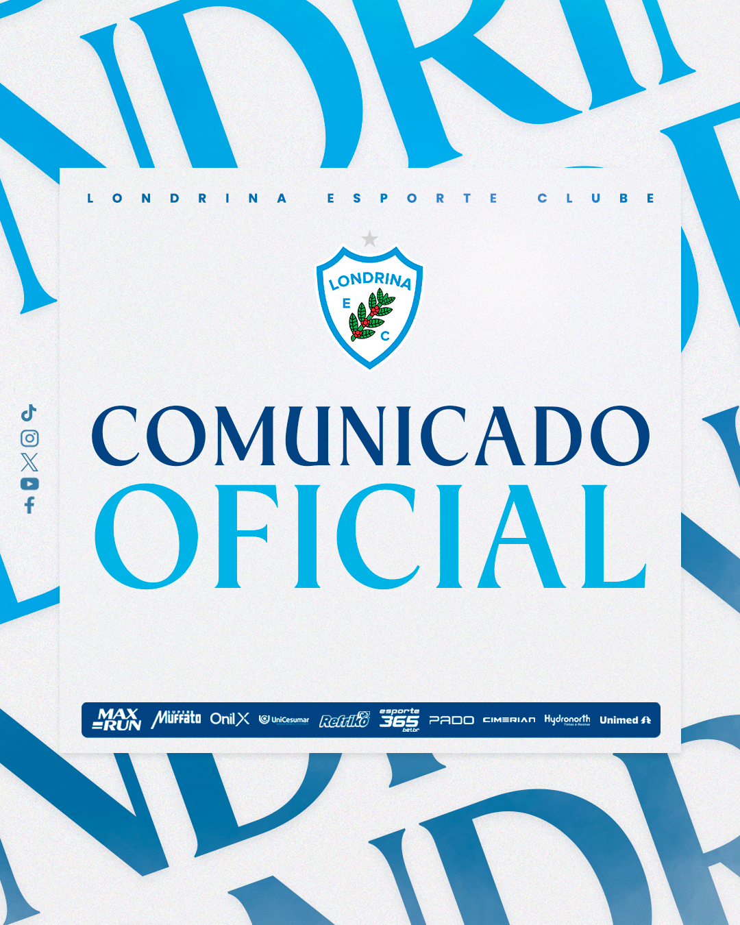 Comunicado Oficial: Claudinei Oliveira
