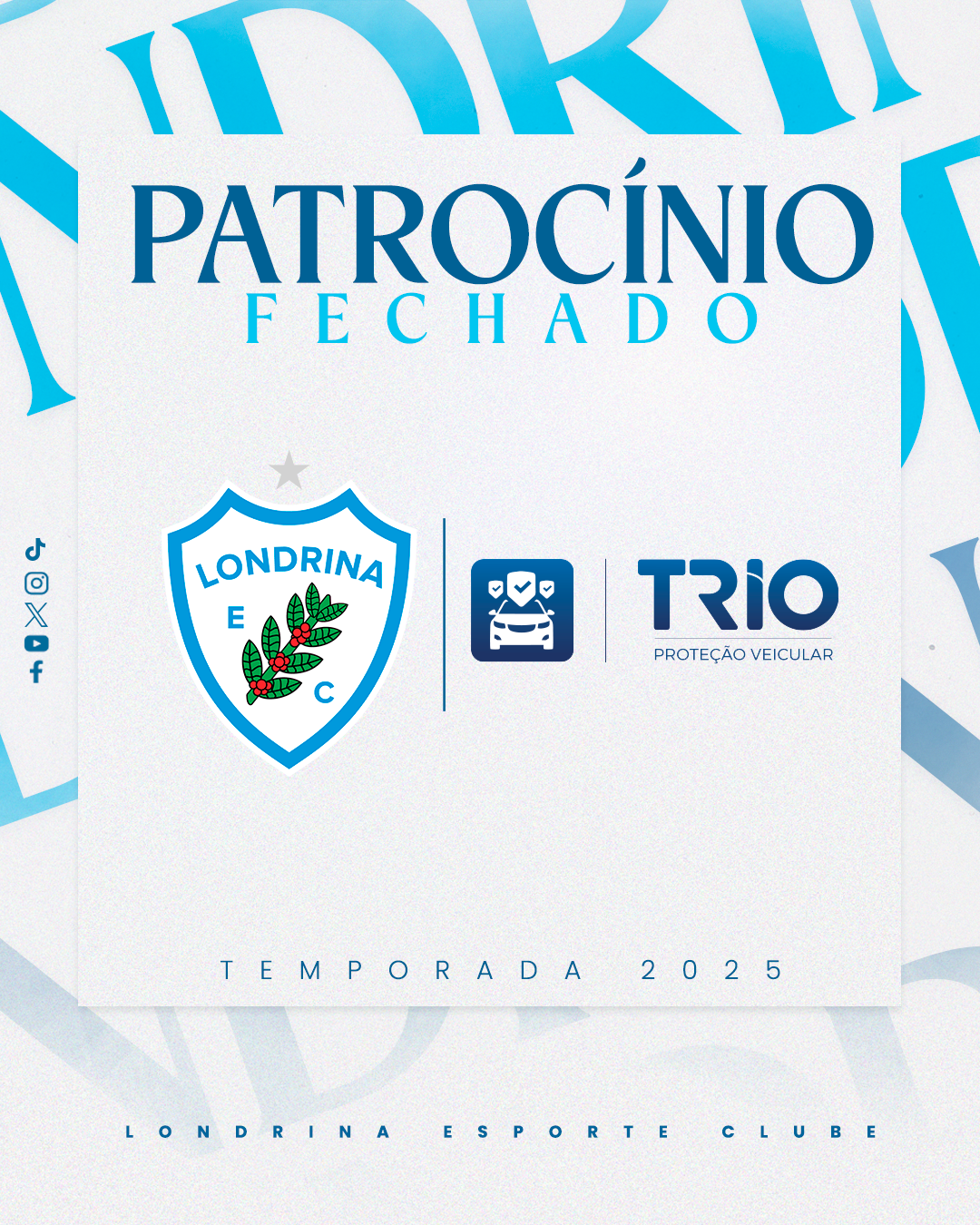 Londrina Esporte Clube firma parceria com a Trio Proteção Veicular