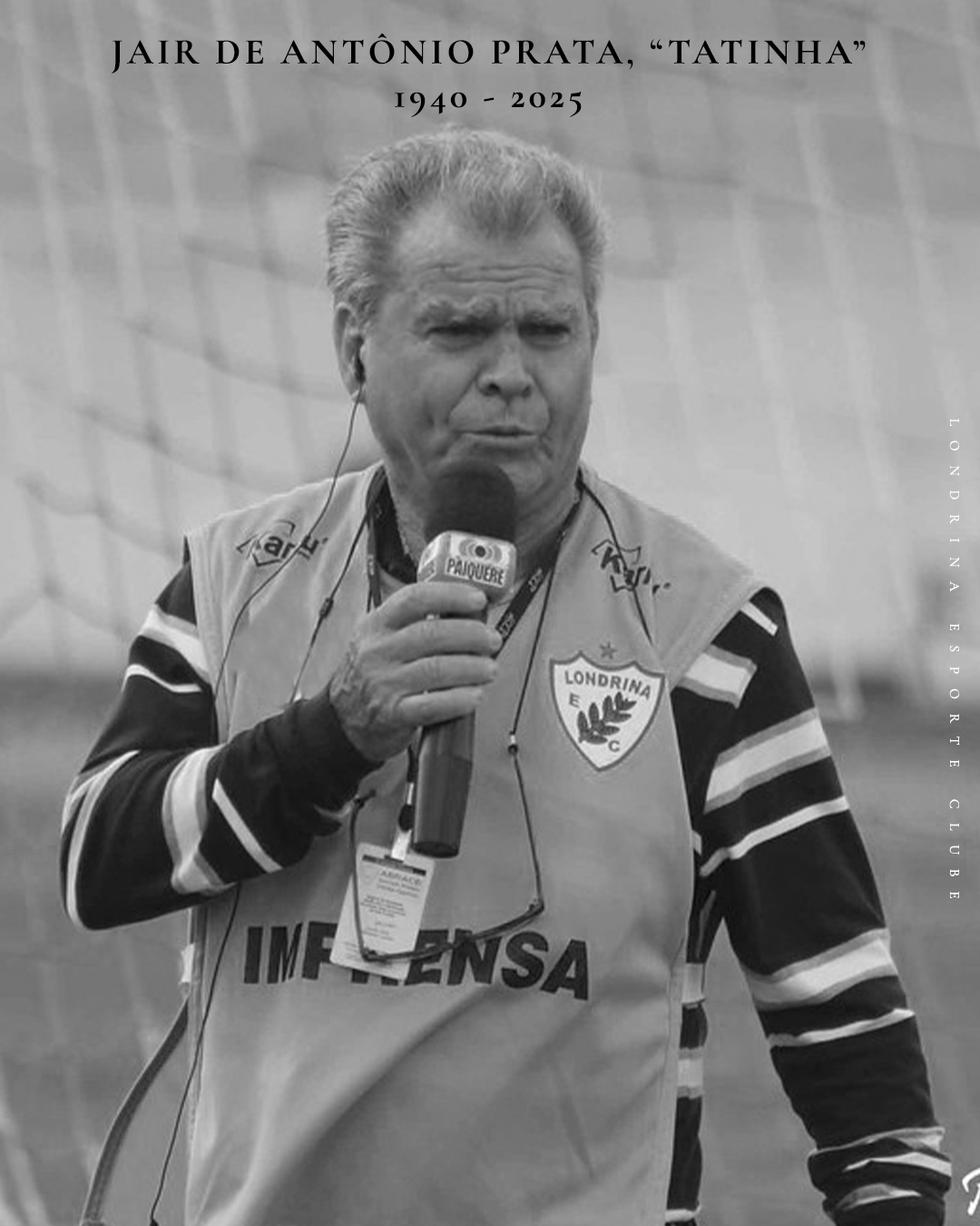 Nota de pesar: Jair de Antônio Prata (Tatinha)