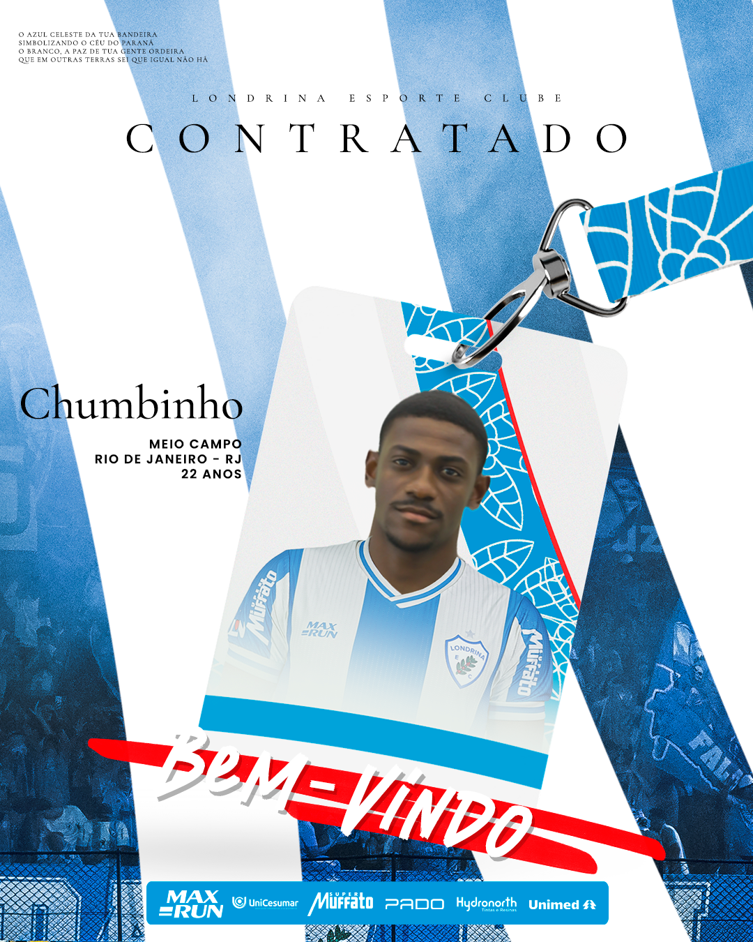 Chumbinho é o novo reforço do Tubarão