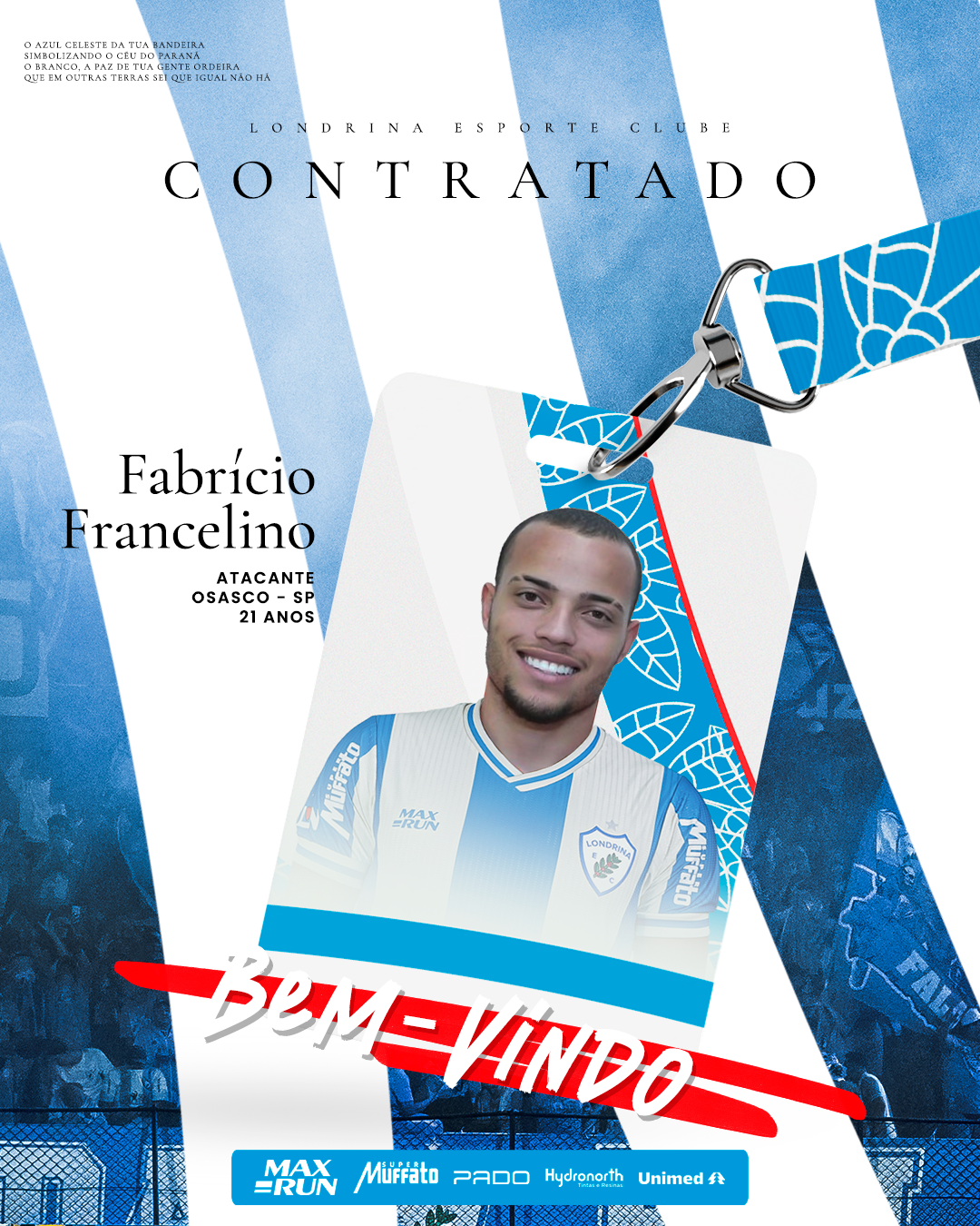 Fabrício é o novo reforço do Tubarão