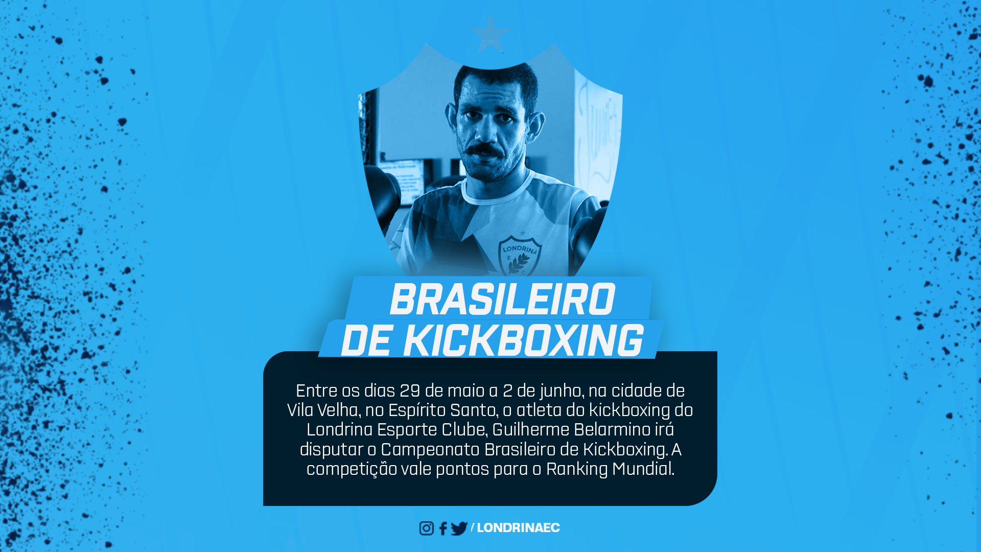 Guilherme Belarmino irá disputar o Brasileiro de Kickboxing