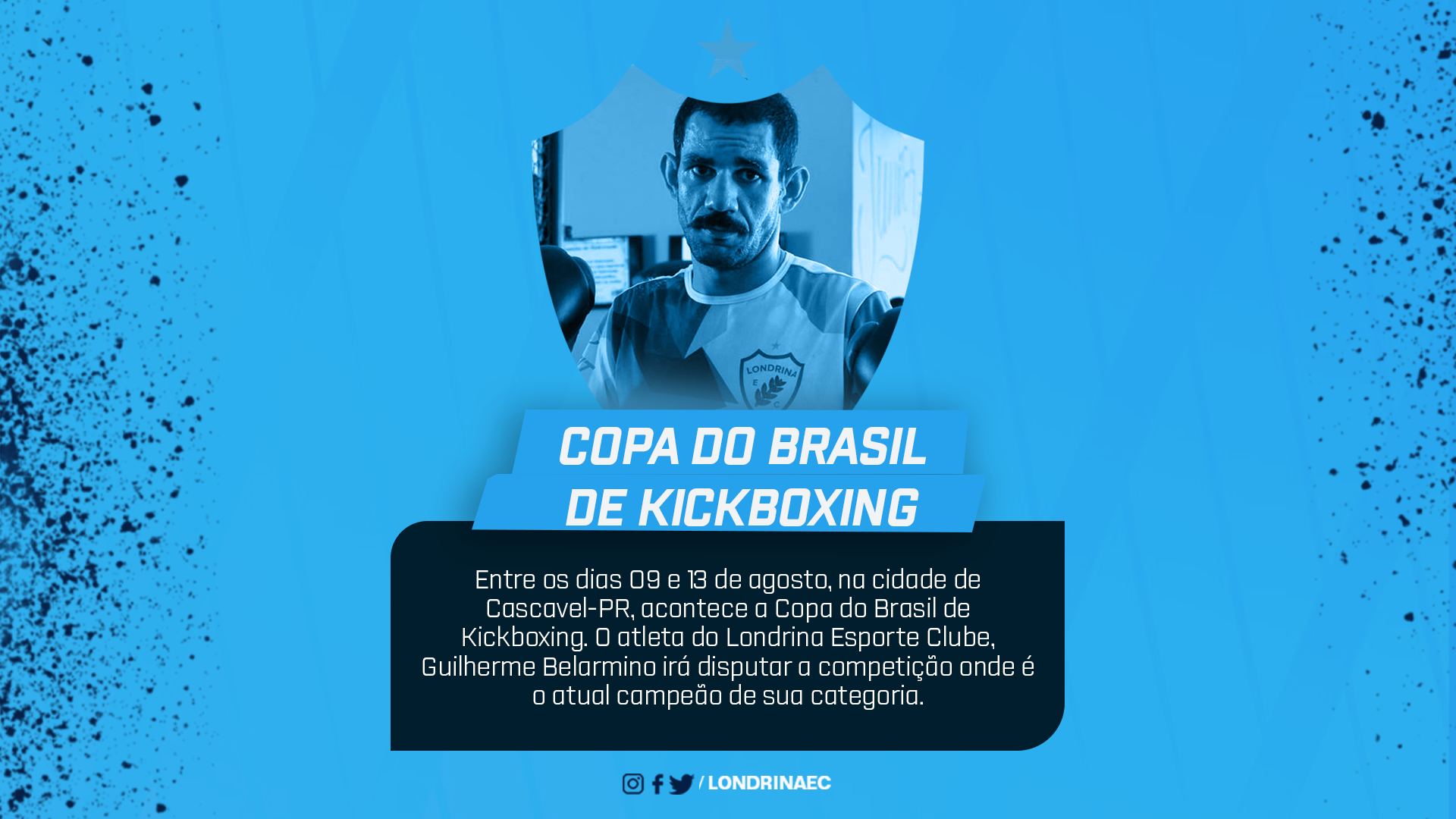 Guilherme Belarmino disputa a Copa do Brasil de Kickboxing